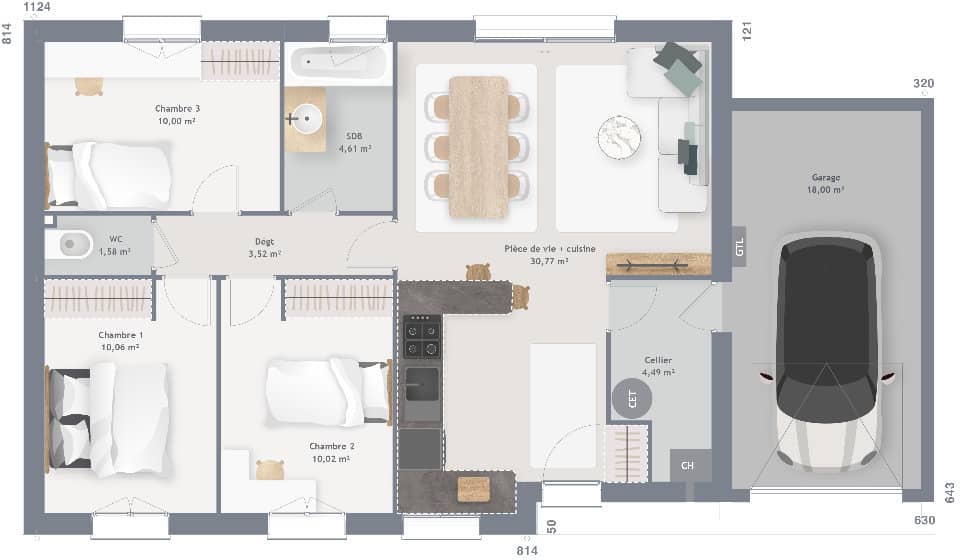 Maison neuve - Terrain à bâtir  () à Faumont (59), prix 213 000 €