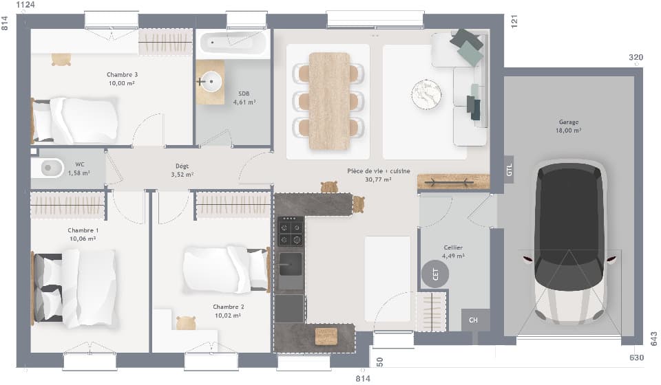 Maison neuve - Terrain à bâtir () à Faumont (59), prix 213 000 €