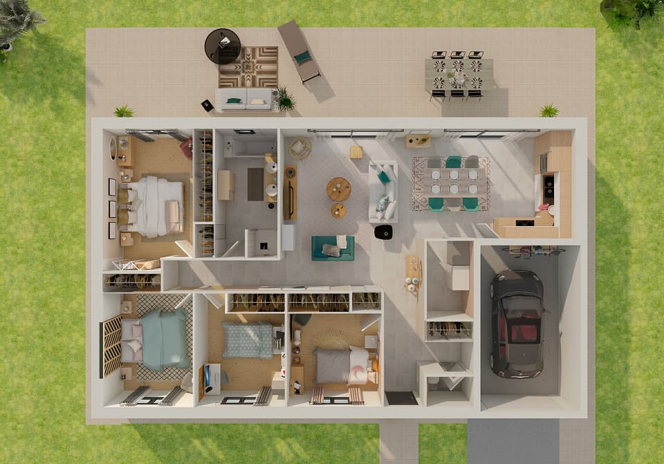 Maison neuve - Terrain à bâtir () à Le Maisnil (59), prix 345 000 €