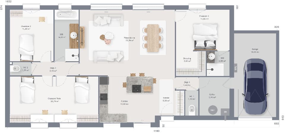 Maison neuve - Terrain à bâtir () à Tourmignies (59), prix 329 000 €