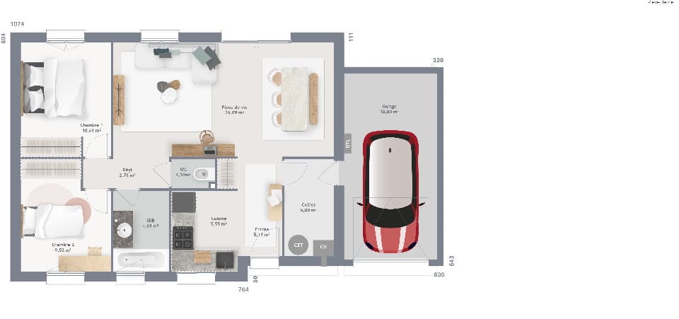 Maison neuve - Terrain à bâtir () à Faumont (59), prix 225 000 €