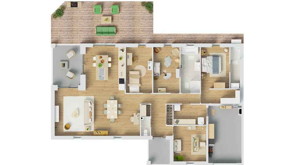 Maison neuve - Terrain à bâtir  () à Faumont (59), prix 357 000 €