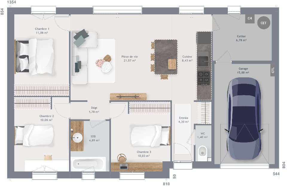 Maison neuve - Terrain à bâtir () à Râches (59), prix 210 000 €
