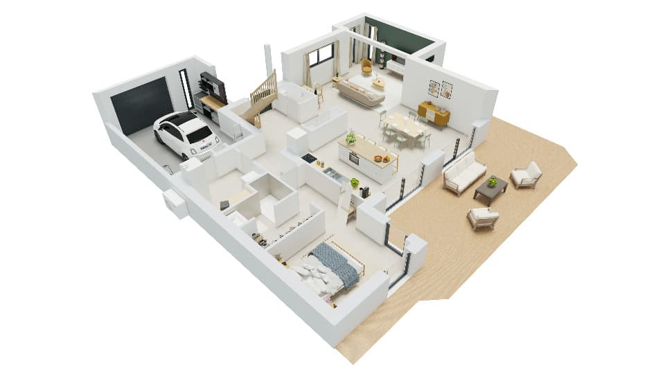 Maison neuve - Terrain à bâtir () à Râches (59), prix 383 000 €
