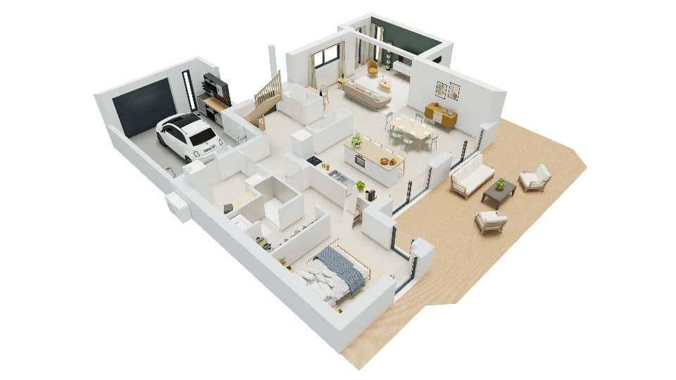 Maison neuve - Terrain à bâtir  () à Ostricourt (59), prix 387 000 €