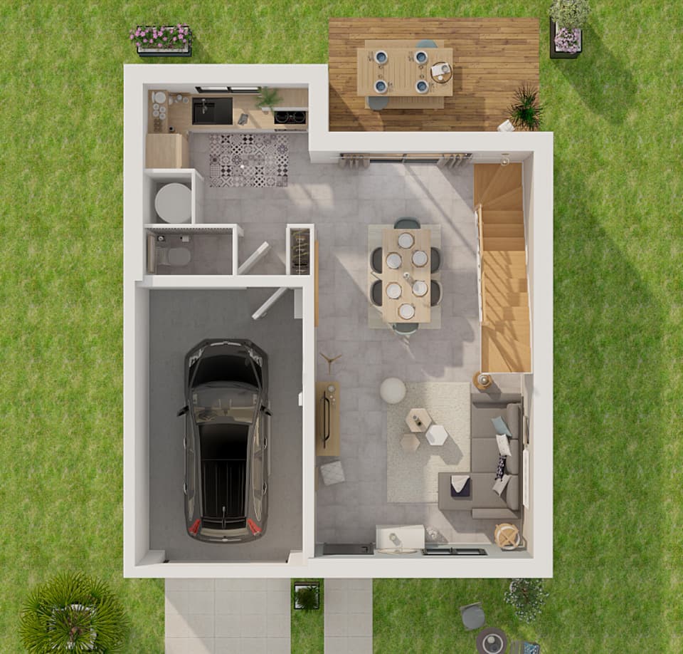 Maison neuve - Terrain à bâtir () à Wambrechies (59), prix 442 258 €