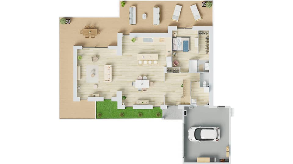 Maison neuve - Terrain à bâtir  () à Pérenchies (59), prix 620 499 €