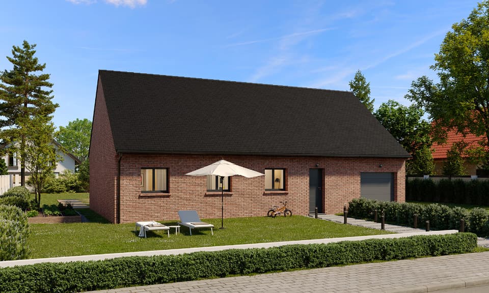 Maison neuve - Terrain à bâtir () à Château-l'Abbaye (59), prix 248 483 €