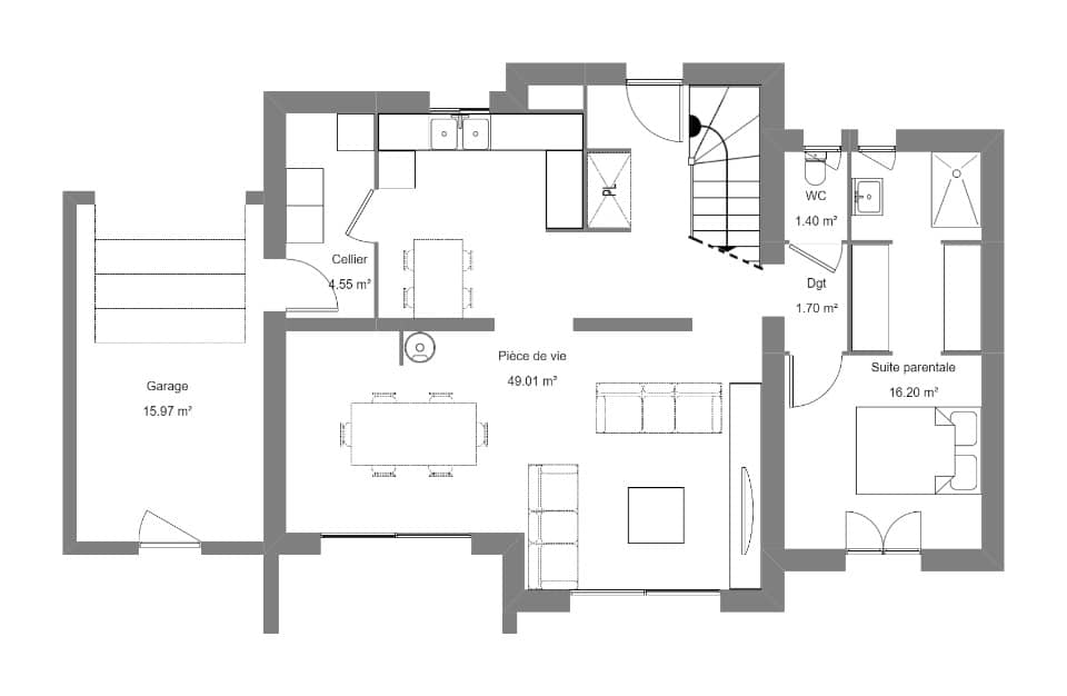 Maison neuve - Terrain à bâtir () à Pontacq, prix 299 990 €