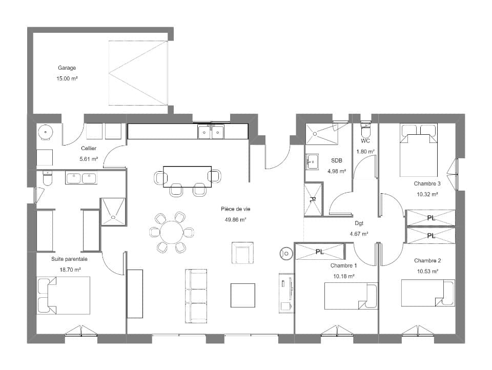 Maison neuve - Terrain à bâtir Andrest (65390) à Andrest, prix 249 500 €