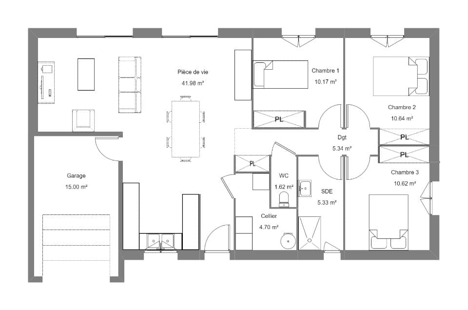 Maison neuve - Terrain à bâtir Ossun (65380) à Ossun, prix 199 500 €