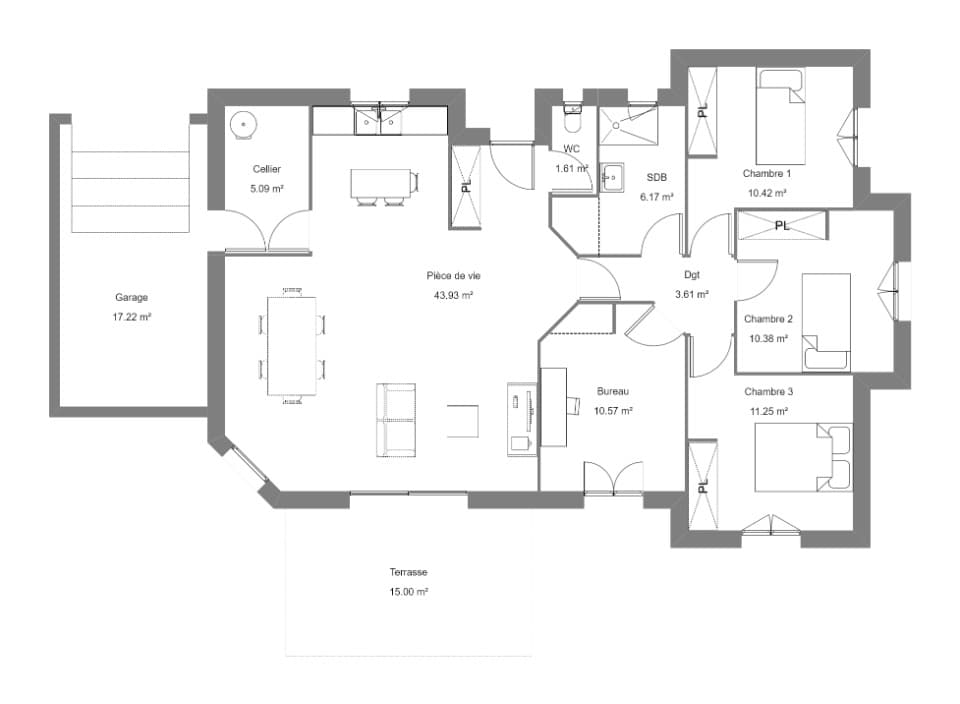 Maison neuve - Terrain à bâtir Tuzaguet (65150) à Tuzaguet (65), prix 233 000 €
