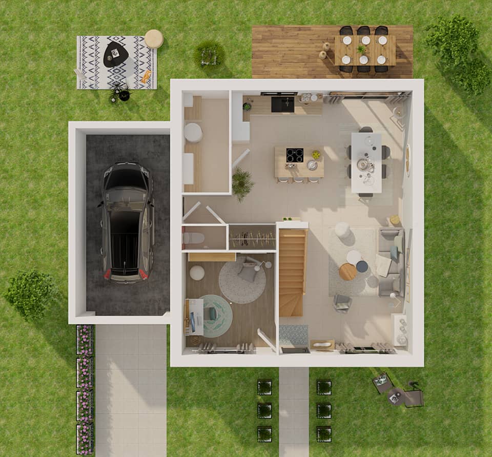 Maison neuve - Terrain à bâtir Messy (77410) à Messy, prix 338 581 €