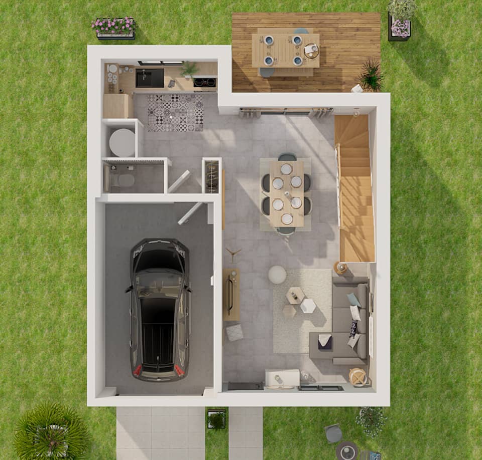 Maison neuve - Terrain à bâtir Favières (77220) à Favières (77), prix 302 388 €