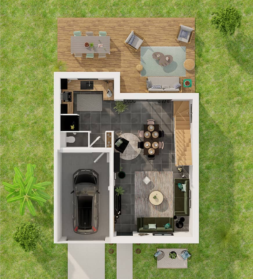 Maison neuve - Terrain à bâtir Favières (77220) à Favières, prix 320 964 €