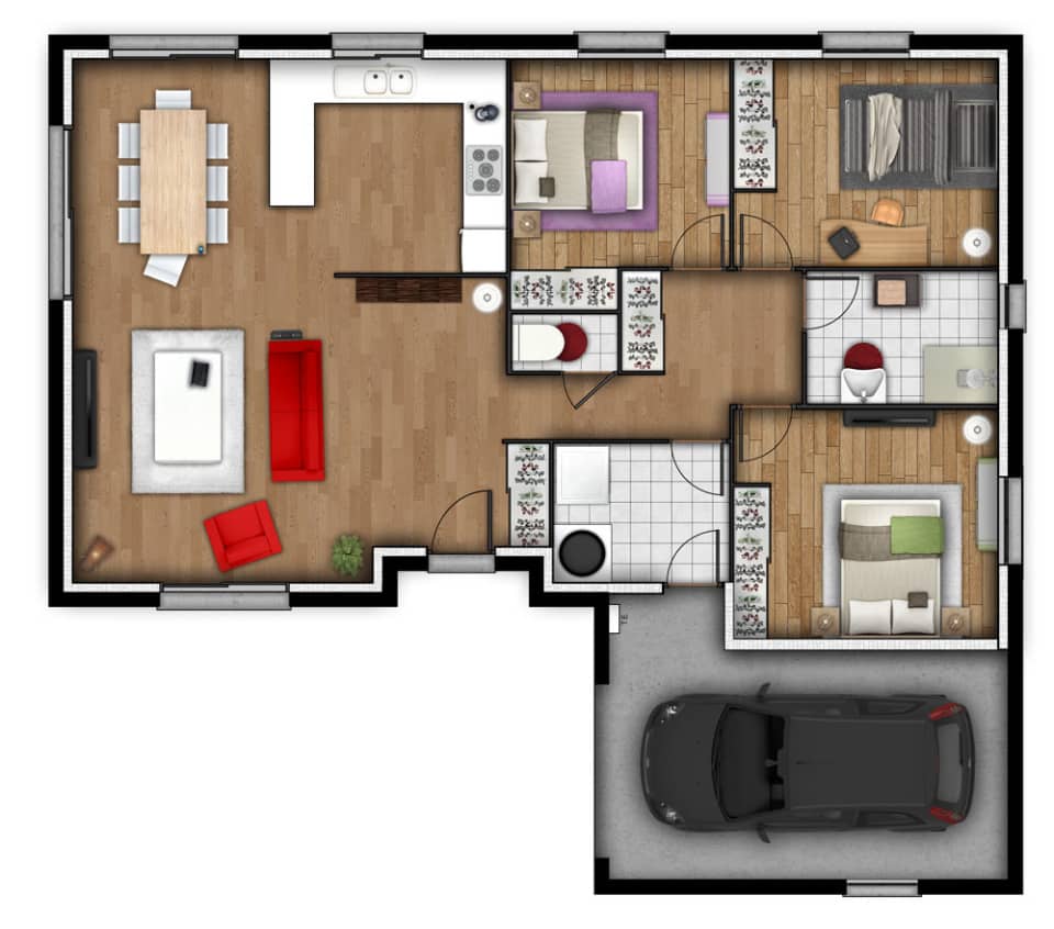 Maison neuve - Terrain à bâtir Le Bois-Robert (76590) à Le Bois-Robert, prix 236 500 €