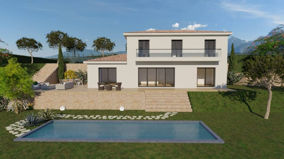 Maison neuve - Terrain à bâtir Roquefort-les-Pins (06330) à Roquefort-les-Pins (63), prix 828 000 €