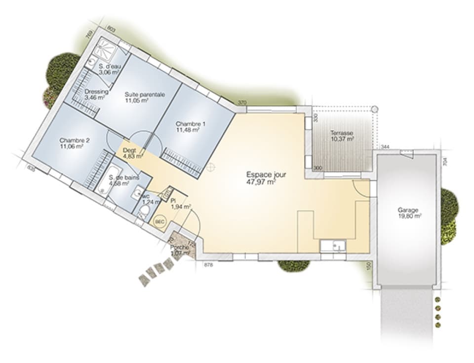 Maison neuve - Terrain à bâtir Autignac (34480) à Autignac (34), prix 295 700 €