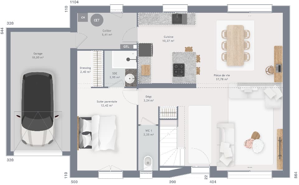 Maison neuve - Terrain à bâtir () à Cormicy (51), prix 329 000 €