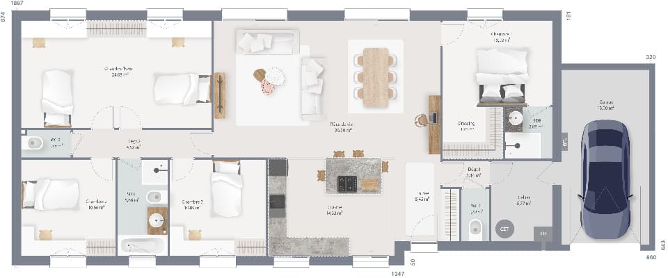 Maison neuve - Terrain à bâtir () à Cormicy (51), prix 354 000 €