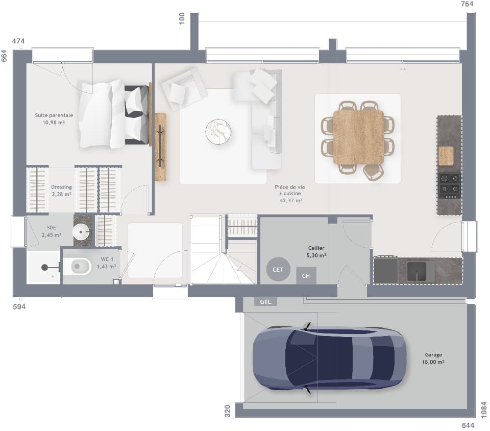 Maison neuve - Terrain à bâtir () à Faverolles-et-Coëmy (51), prix 335 000 €