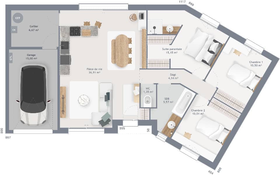 Maison neuve - Terrain à bâtir  () à Bazancourt (51), prix 250 000 €