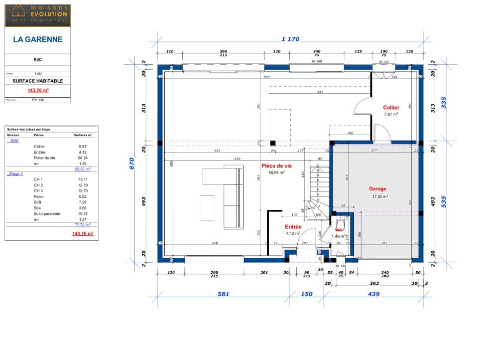 Maison neuve - Terrain à bâtir Saulx-les-Chartreux (91160) à Saulx-les-Chartreux (91), prix 489 630 €