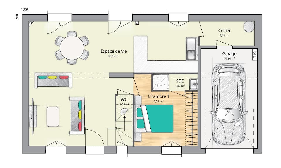 Maison neuve - Terrain à bâtir Boussy-Saint-Antoine (91800) à Boussy-Saint-Antoine (91), prix 428 600 €