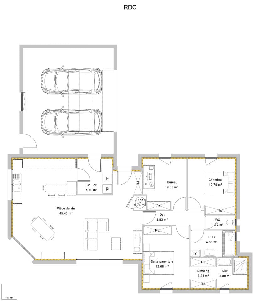 Maison neuve - Terrain à bâtir () à Lescar, prix 325 000 €