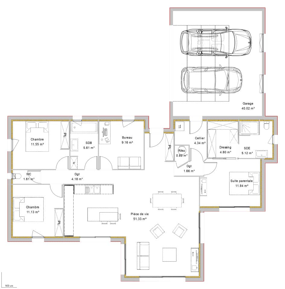 Maison neuve - Terrain à bâtir () à Lescar, prix 399 000 €