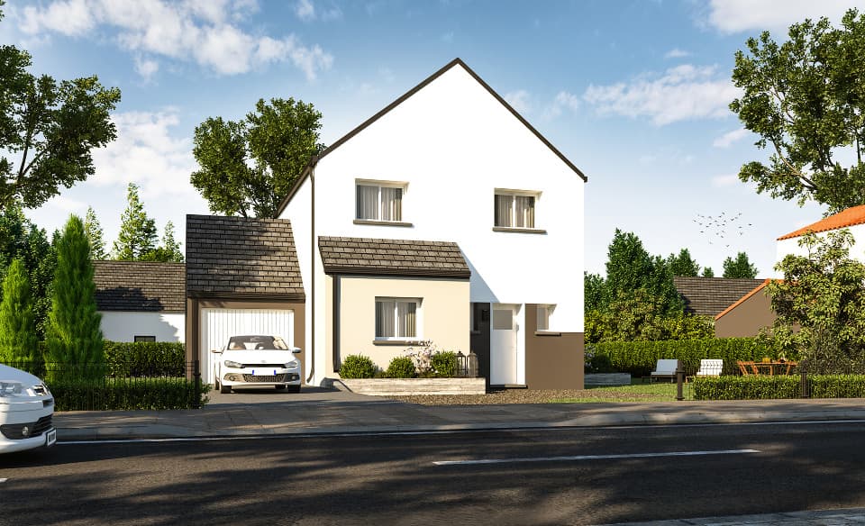 Maison neuve - Terrain à bâtir Locoal-Mendon (56550) à Locoal-Mendon (56), prix 333 000 €
