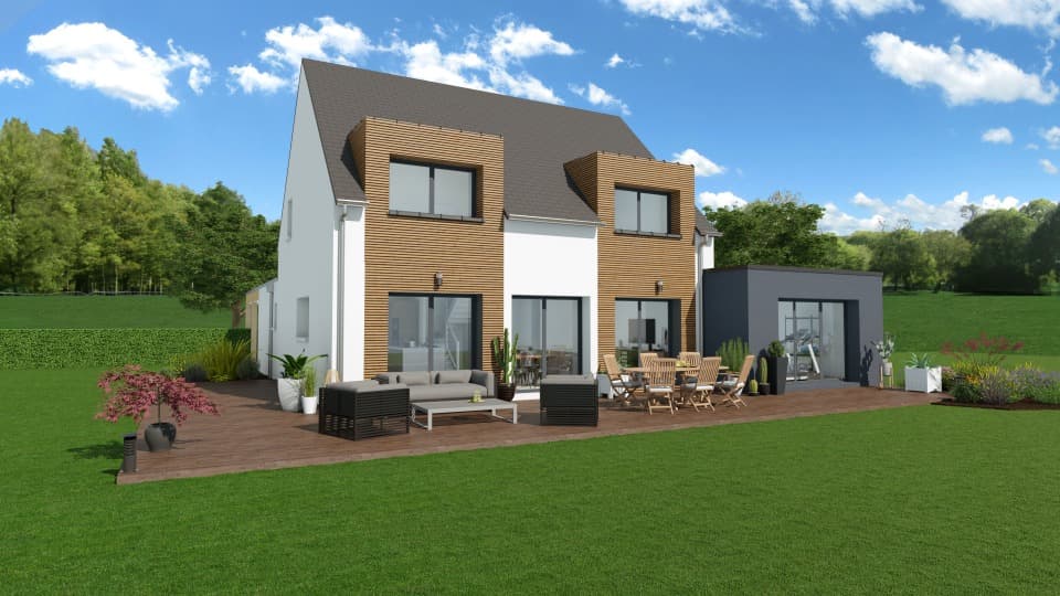Maison neuve - Terrain à bâtir Locoal-Mendon (56550) à Locoal-Mendon (56), prix 496 000 €
