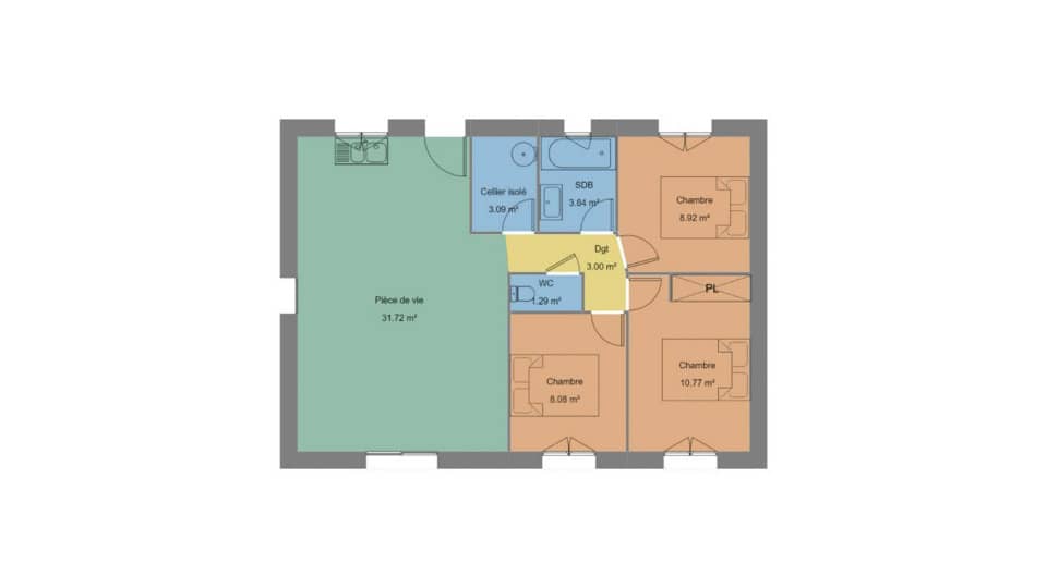 Maison neuve - Terrain à bâtir Guidel (56520) à Guidel, prix 305 000 €