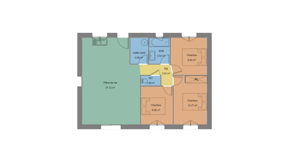 Maison neuve - Terrain à bâtir Guidel (56520) à Guidel (56), prix 305 000 €