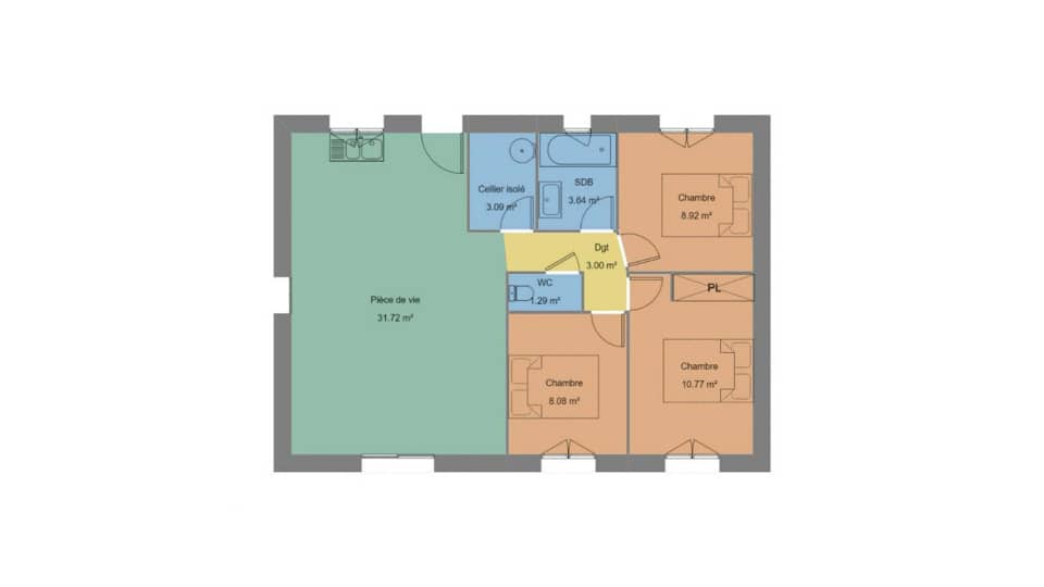 Maison neuve - Terrain à bâtir Guénin (56150) à Guénin, prix 168 000 €