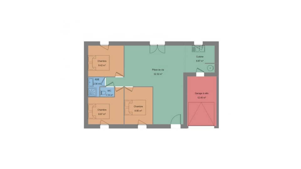 Maison neuve - Terrain à bâtir Guidel (56520) à Guidel (56), prix 317 900 €