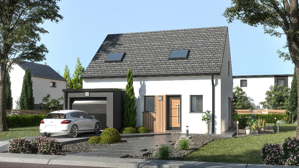 Maison neuve - Terrain à bâtir Lanvaudan (56240) à Lanvaudan (56), prix 243 000 €