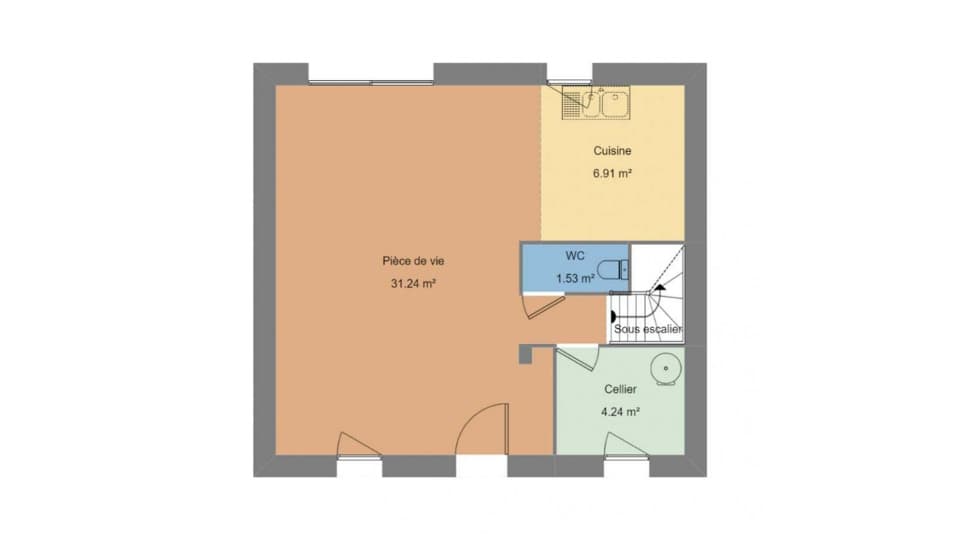 Maison neuve - Terrain à bâtir () à Caudan (56), prix 252 600 €