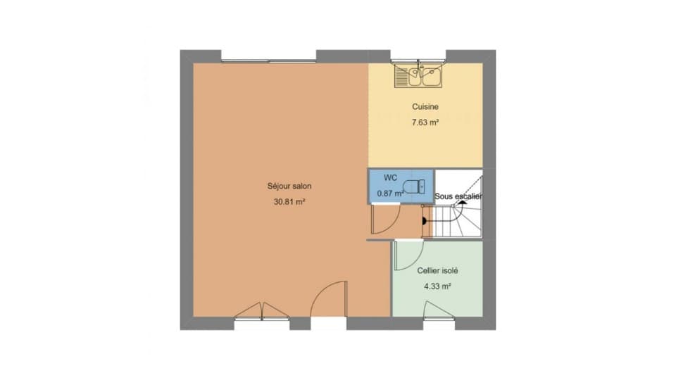 Maison neuve - Terrain à bâtir Kervignac (56700) à Kervignac (56), prix 306 400 €