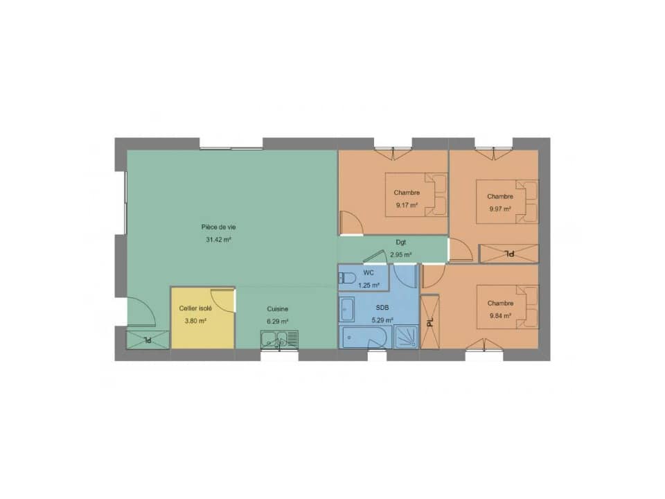 Maison neuve - Terrain à bâtir () à Cléguer, prix 250 000 €