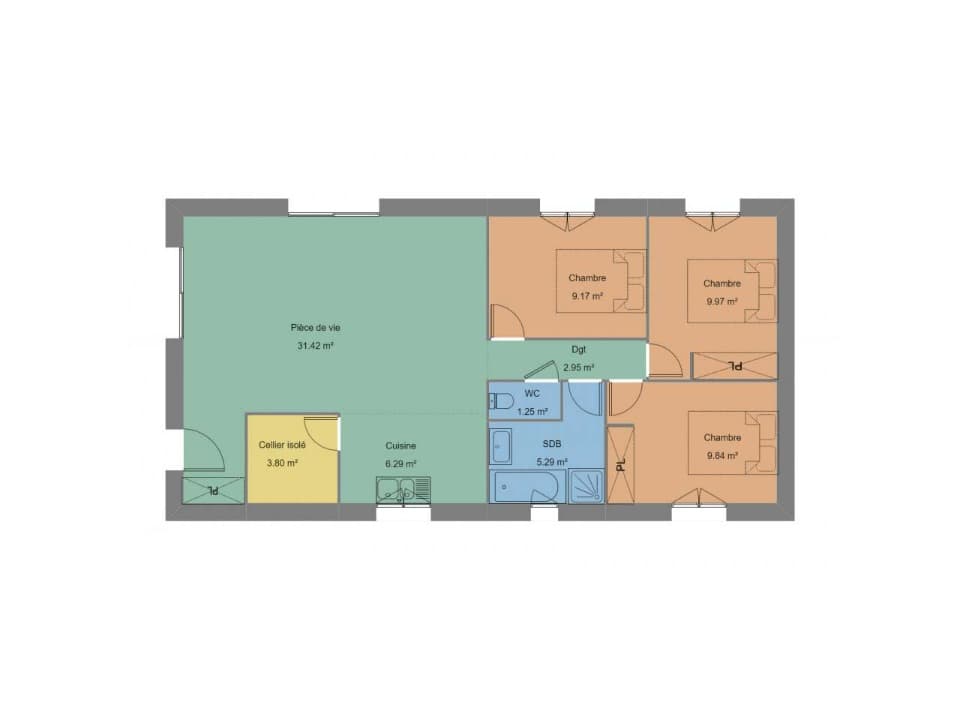 Maison neuve - Terrain à bâtir () à Muzillac (56), prix 295 000 €