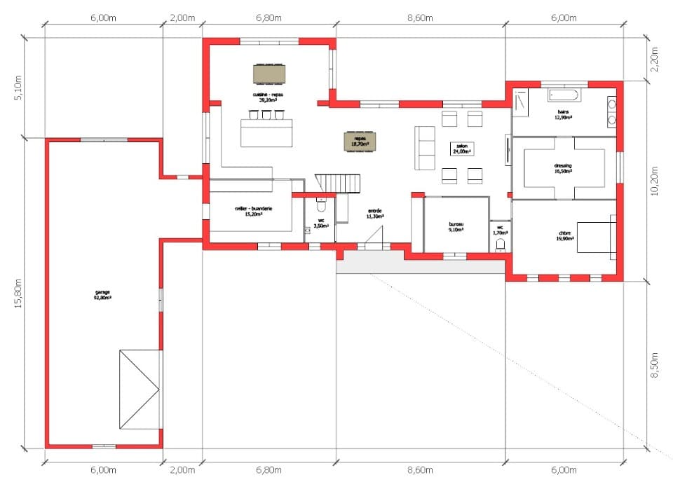 Maison neuve - Terrain à bâtir Montfort-l'Amaury (78490) à Montfort-l'Amaury (78), prix 1 210 000 €