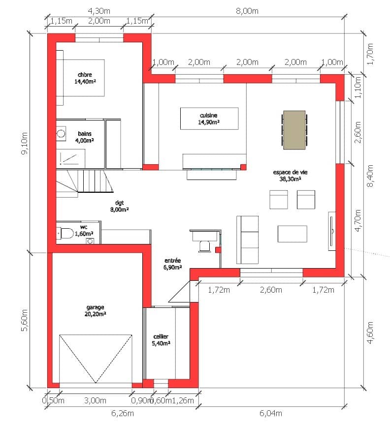 Maison neuve - Terrain à bâtir Montfort-l'Amaury (78490) à Montfort-l'Amaury (78), prix 834 000 €
