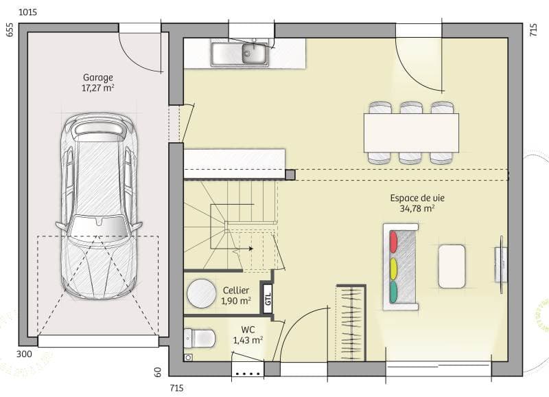 Maison neuve - Terrain à bâtir Ballancourt-sur-Essonne (91610) à Ballancourt-sur-Essonne (91), prix 258 000 €