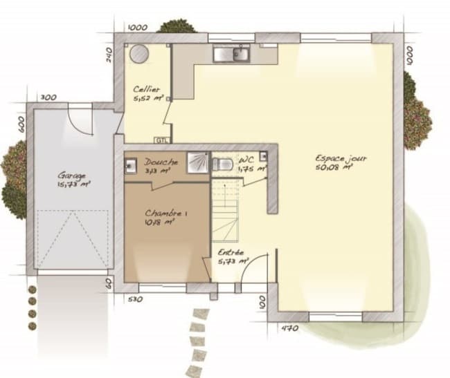 Maison neuve - Terrain à bâtir Noisy-le-Grand (93160) à Noisy-le-Grand (93), prix 569 000 €