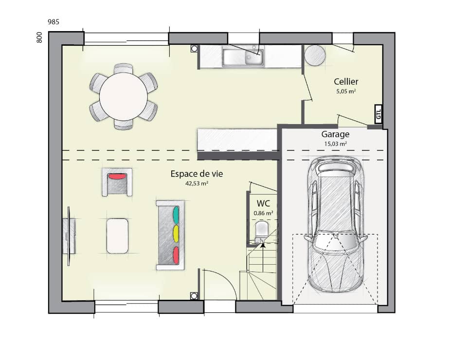 Maison neuve - Terrain à bâtir Ussy-sur-Marne (77260) à Ussy-sur-Marne (77), prix 285 000 €