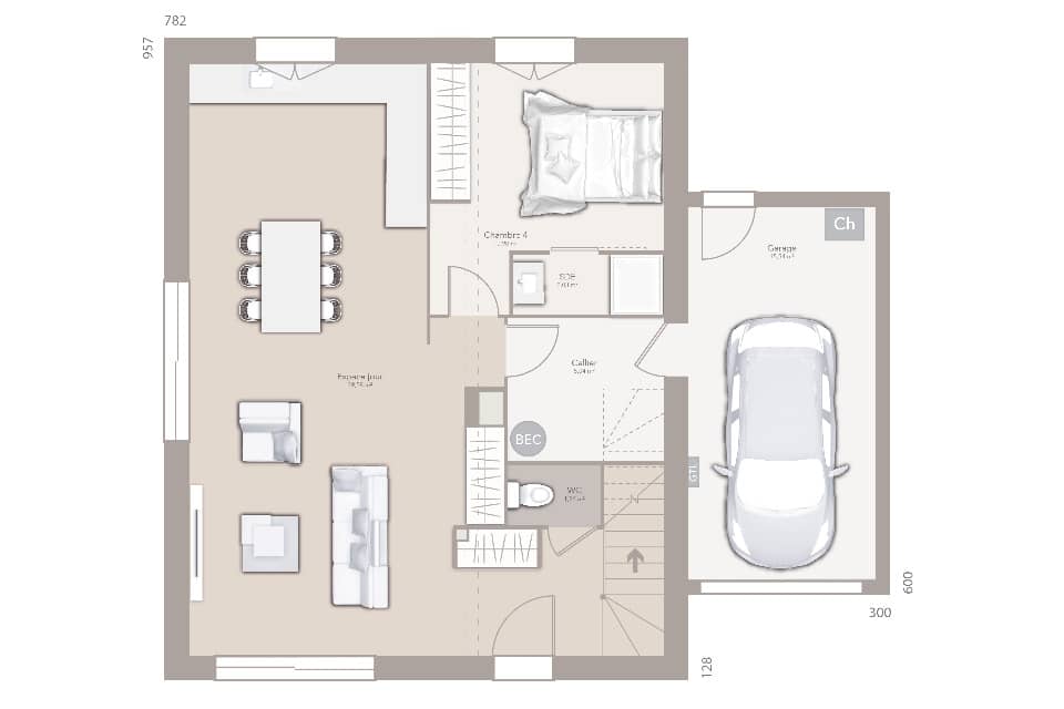 Maison neuve - Terrain à bâtir Coligny (01270) à Coligny (12), prix 266 000 €