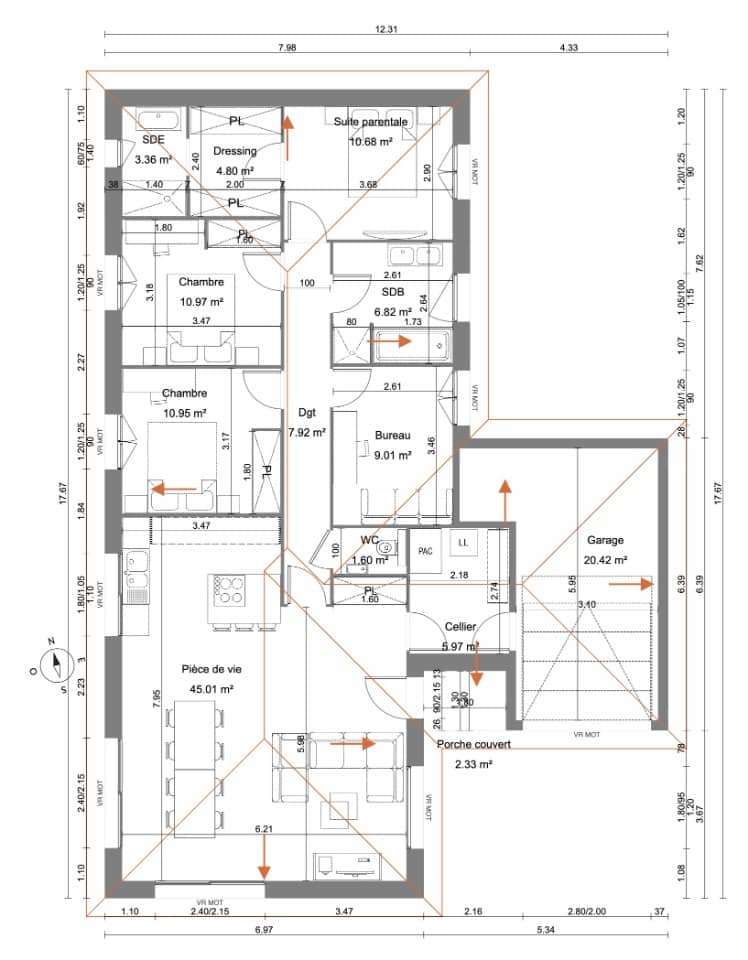 Maison neuve - Terrain à bâtir Dompierre-sur-Veyle (01240) à Dompierre-sur-Veyle (12), prix 435 000 €