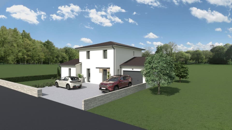 Maison neuve - Terrain à bâtir Crottet (01750) à Crottet (17), prix 292 500 €