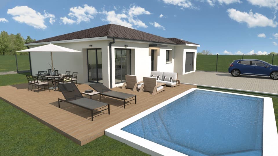 Maison neuve - Terrain à bâtir Jasseron (01250) à Jasseron (12), prix 281 000 €